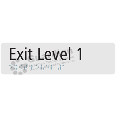 Exit Level 1 in Silver (180x50) 