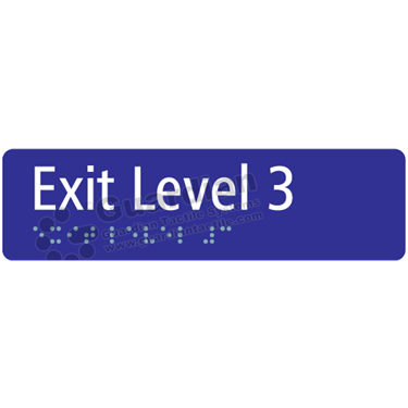 Exit Level 3 in Blue (180x50) [GBS-03EL3-BL]