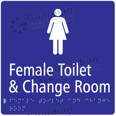 Female Toilet and Change Room in Blue (180x180) [GBS-03FTCR-BL]