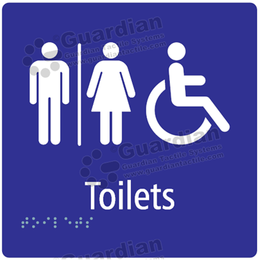Male/Female Disabled Toilets in Blue (180x180) 