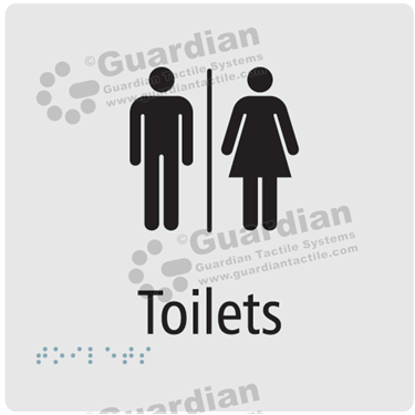 Male/Female Toilets in Silver (180x180) [GBS-03MFT-SV]