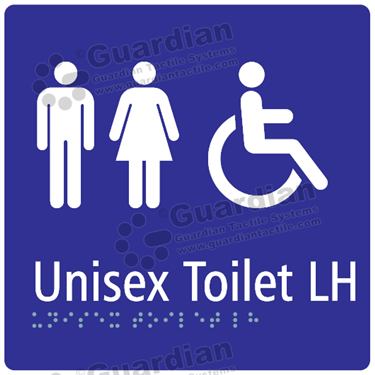 Unisex Toilet LH in Blue (180x180) [GBS-03UTLH-BL]