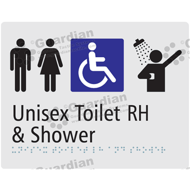 Unisex Toilet RH and Shower in Silver (230x180) 