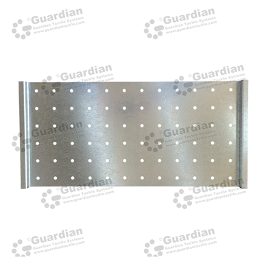 Galvanised warning tactile drilling template A (600x300x8mm holes) [GTSTPTA-W600GALV]
