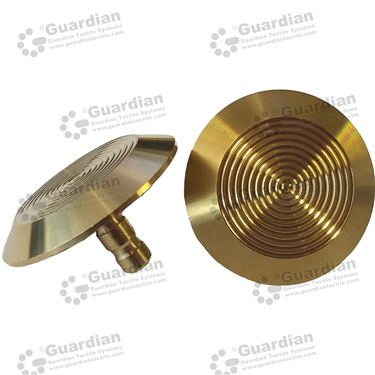 Warning discrete 316 tactile with gold PVD coating (6x15mm stem) 