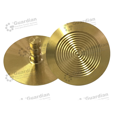 Warning discrete 316 Tactile with brass PVD coating (6x15mm stem) [GTS615-PVDBRS]