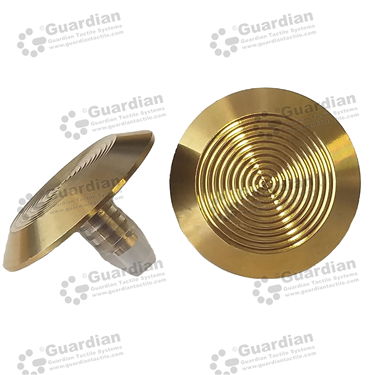 Warning discrete 316 tactile with gold PVD coating and plug (8.5x18mm plug) 