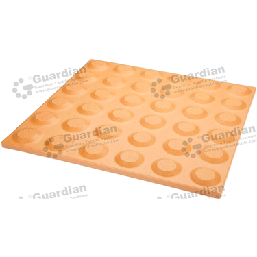 Warning integrated yellow ceramic tactile (300x300mm) - 11 tiles per box 