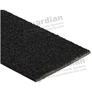 Fibreglass flat strip stair nosing in black (2x60mm) 