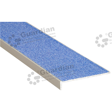 Minimalist stair nosing in silver (10x54mm) with blue carbide 