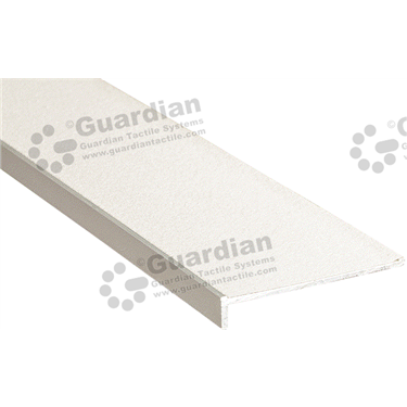 Minimalist stair nosing in silver (10x54mm) with ivory carbide [GSN-02MS10-CIV]