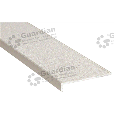 Minimalist stair nosing in silver (10x54mm) with grey carbide 