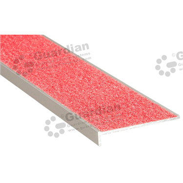 Minimalist stair nosing in silver (10x54mm) with red carbide [GSN-02MS10-CRD]