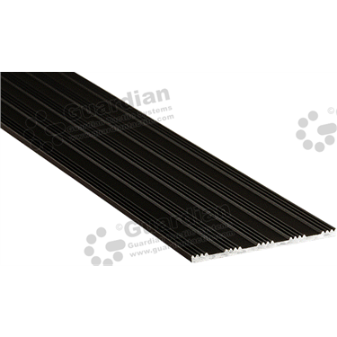 Striped strip stair nosing in black anodisation (3x50mm) [GSN-02STS-BK]
