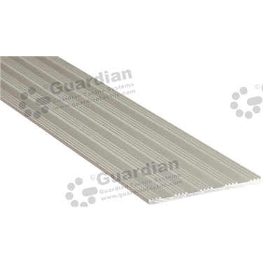 Striped strip stair nosing in silver (3x50mm) [GSN-02STS-SV]