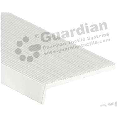 Corrugated mini stair nosing in silver (10x50mm) 