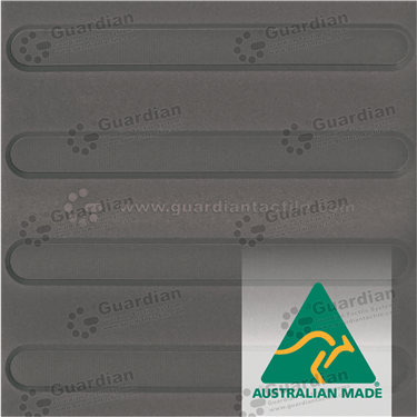 Directional integrated medium grey polyurethane tactile (300x300mm) with butyl adhesive 